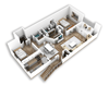 Two Bedroom Lakebridge Apartments