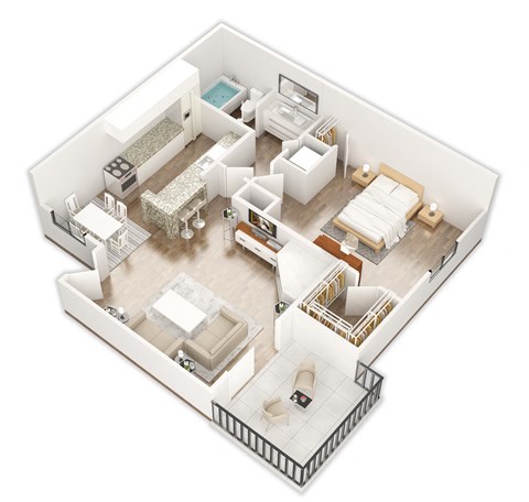 One Bedroom, One Bath