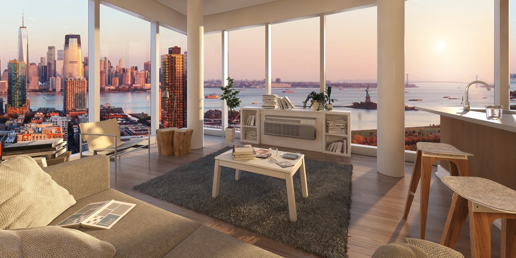 Living Room View Dusk