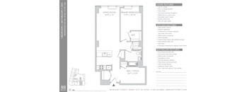 88 Regent - 1-bed+den A2