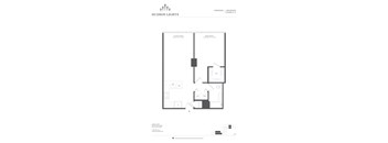 1 Bed 1 Bath Floor Plan at Hudson Lights, Fort Lee, NJ, 07024
