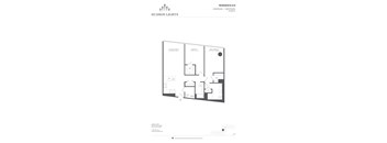 Residence 619 Floor Plan at Hudson Lights, Fort Lee, New Jersey
