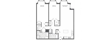 K Floor Plan at Infinity Edgewater, New Jersey