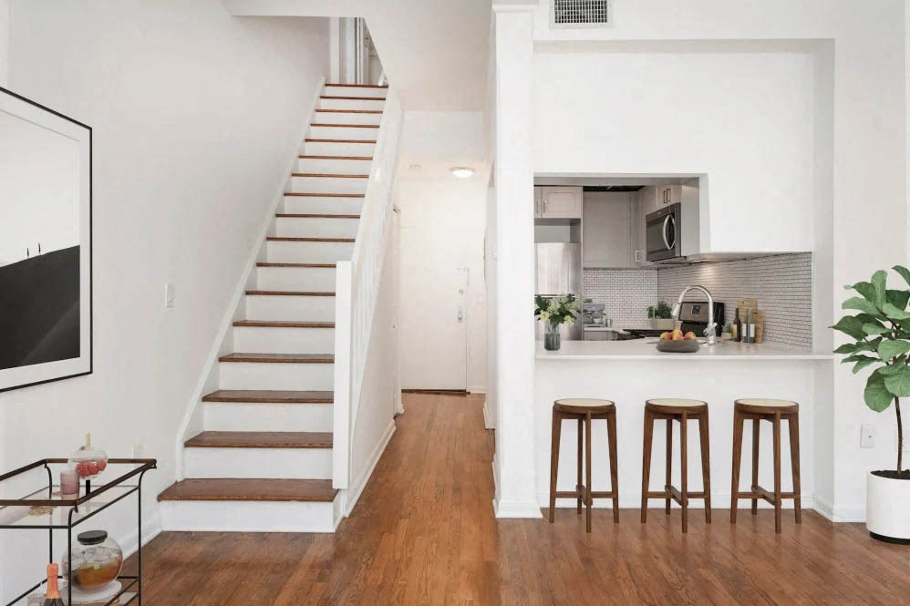Living Room With Kitchen at Grand Adams Apartment Owner LLC, New Jersey