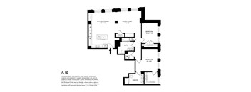K2- Two Bedrooms Two Bathrooms Floor Plan at The Stott, Detroit, Michigan.