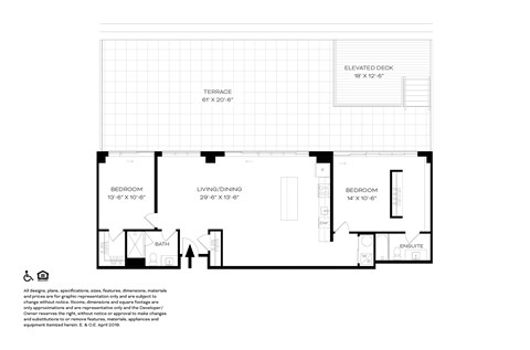 UnitC4 2 Bed 2 Bath Floor Plans  at The Assembly, Detroit, Michigan