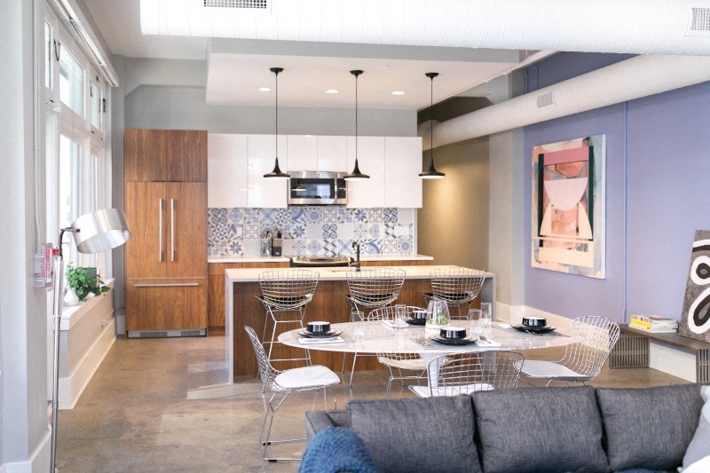 Kitchen and Dining Area at Fourteen56, Detroit, MI