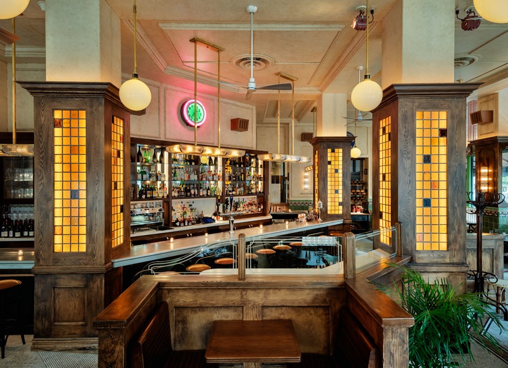 the bar at Book Tower, Detroit, MI