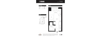 Unit A Floor Plan at 28Grand, Michigan, 48226