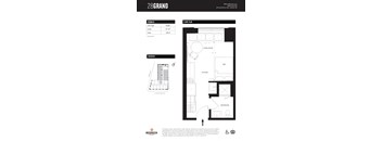 Unit B Floor Plan at 28Grand, Detroit, 48226