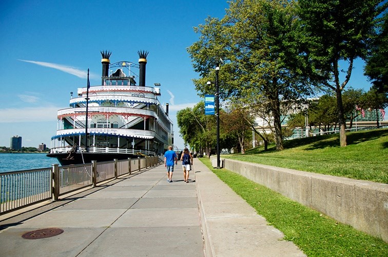 Neighborhood River Walk at Book Tower, Detroit, MI, 48226