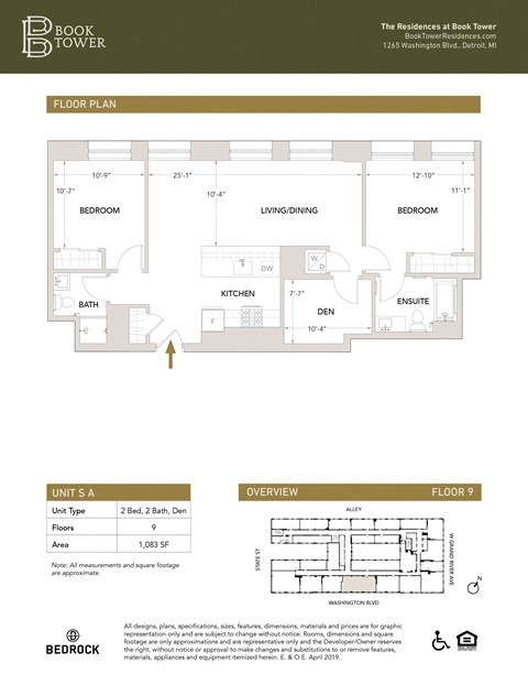 the residences at black tower floor plans  at Book Tower, Michigan, 48226