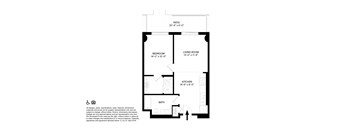 1 Bed 1 Bath B Floor Plan at The May, Cleveland, OH, 44114