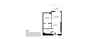 1 Bed 1 Bath B2 Floor Plan at The May, Cleveland, OH, 44114