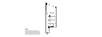 1 Bedroom 1 Bathroom F2 Floor plan at The May, Cleveland, OH, 44114