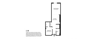 1 Bedroom 1 Bathroom I Floor p[an at The May, Cleveland, OH, 44114