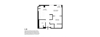1 Bedroom 1 Bathroom L Floor plan at The May, Cleveland, OH, 44114