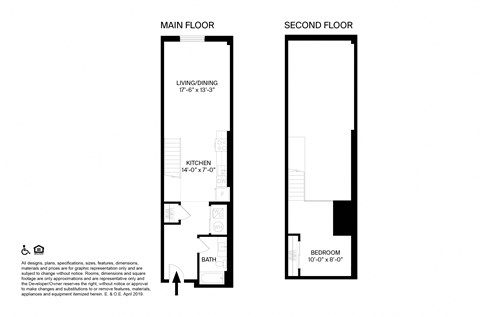 1 Bedroom 1 Bathroom Loft A Floor plan at The May, Cleveland, OH, 44114