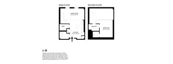1 Bedroom 1.5 Bathroom Loft B Floor plan at The May, Cleveland, OH, 44114