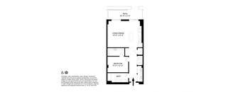1 Bedroom 1 Bathroom M Floor plan at The May, Cleveland, OH, 44114