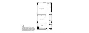 1 Bedroom 1 Bathroom M ADA Floor plan at The May, Cleveland, OH, 44114