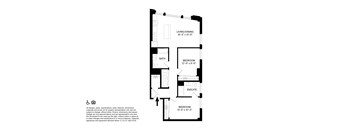 2 Bedroom 2 Bathroom R ADA Floor plan at The May, Cleveland, OH, 44114