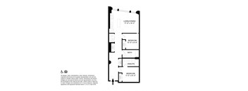 2 Bedroom 2 Bathroom T Floor plan at The May, Cleveland, OH, 44114