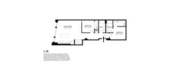 2 Bedroom 2 Bathroom T2 Floor plan at The May, Cleveland, OH, 44114