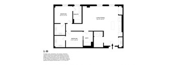 2 Bedroom 2 Bathroom W9 Floor plan at The May, Cleveland, OH, 44114
