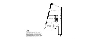 2 Bedroom 2 Bathroom Y Floor plan at The May, Cleveland, OH, 44114