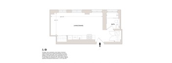 C2 Studio Floorplan at Book Tower, Detroit, MI, 48226