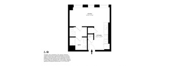 Unit B Studio Floor Plan at The Press/321, Michigan, 48226