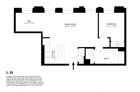 Unit I- One Bedroom One Bathroom + Den at The Press/321, Michigan, 48226