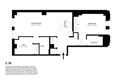 Unit L2- 2 Bedrooms 2 Bathroom Floor Plan at The Press/321, Michigan, 48226
