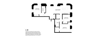 Unit N- Two Bedrooms Two Bathrooms Floor Plan at The Press/321, Michigan, 48226