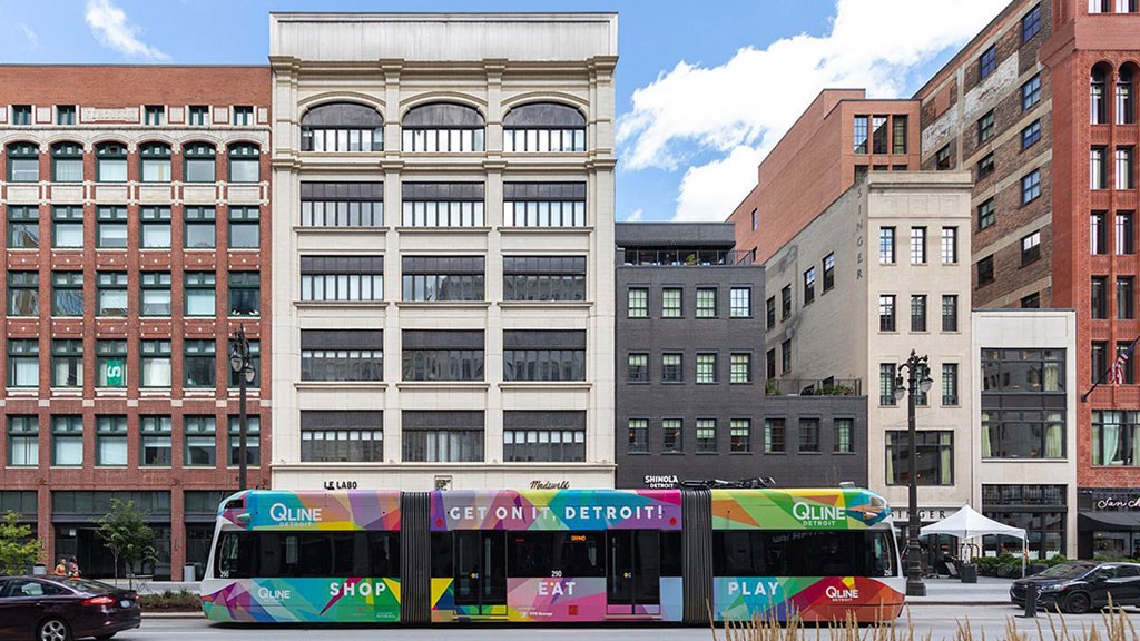 Connecting Tram at The Stott, Detroit