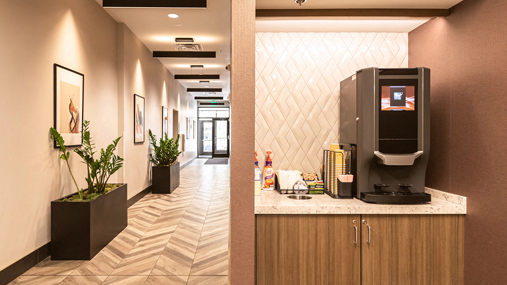 Hall way area at The Ferguson Downtown Detroit Apartments, Detroit, MI