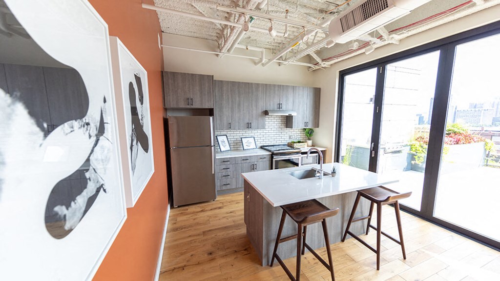 Dining table at The Assembly, Detroit, MI