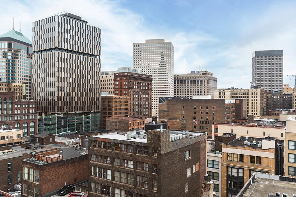 Aerial Exterior View at The May, Cleveland, OH, 44114