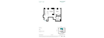 D2 Floor Plan at The Stott, Detroit, MI, 48226