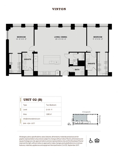 Unit2 Floor Plan at Vinton, Michigan