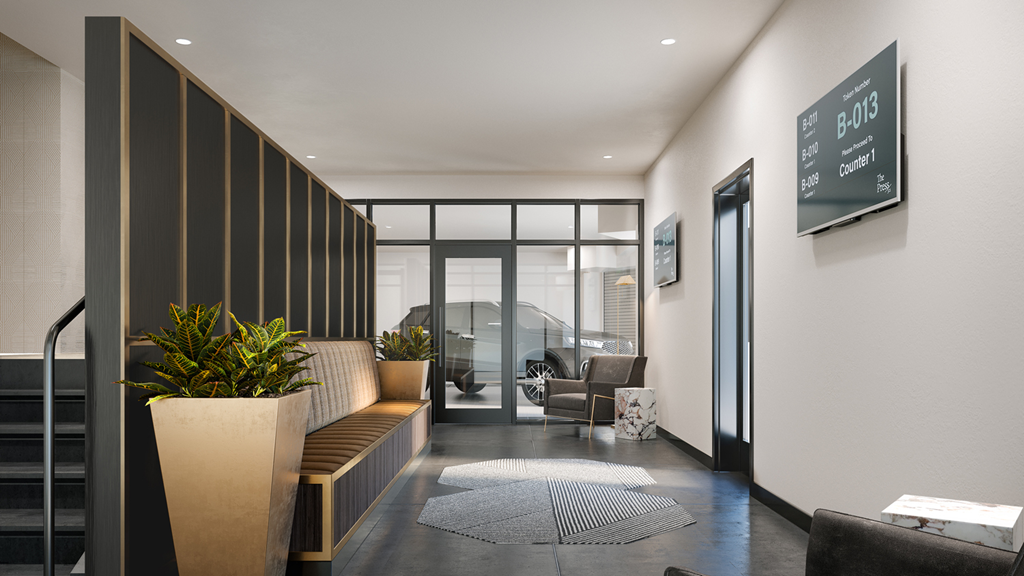 Lobby Area at The Press/321, Detroit, Michigan