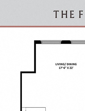 The Chandler Floor Plan The Chandler Floor Plan at The Ferguson, Detroit