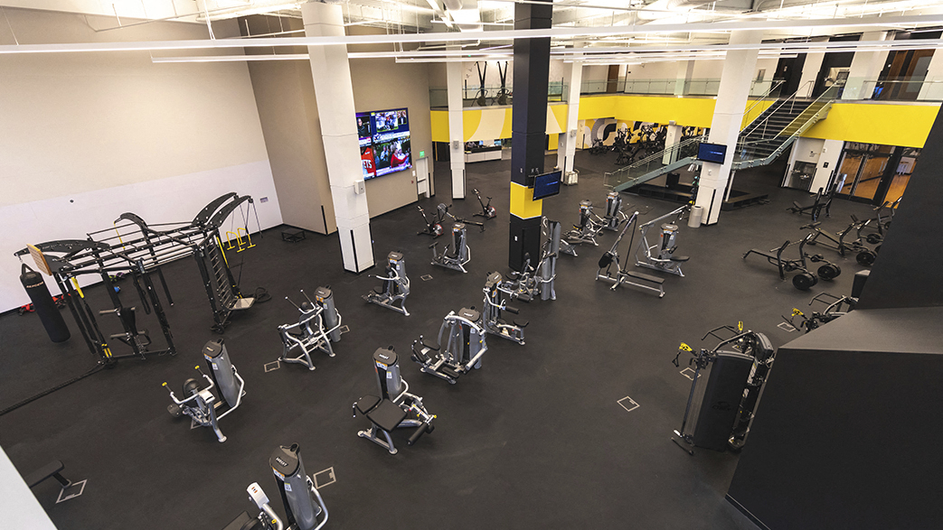 Fitness Center With Modern Equipment at 35W, Detroit, Michigan
