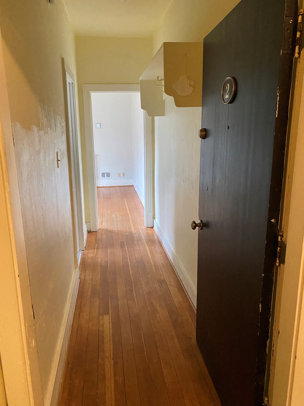 a look down the hallway from the front door