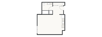 A black and white image of a floor plan for a house.
