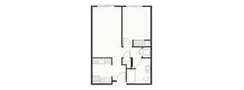 A black and white image of a floor plan for a house.