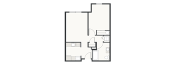 A black and white image of a floor plan for a house.