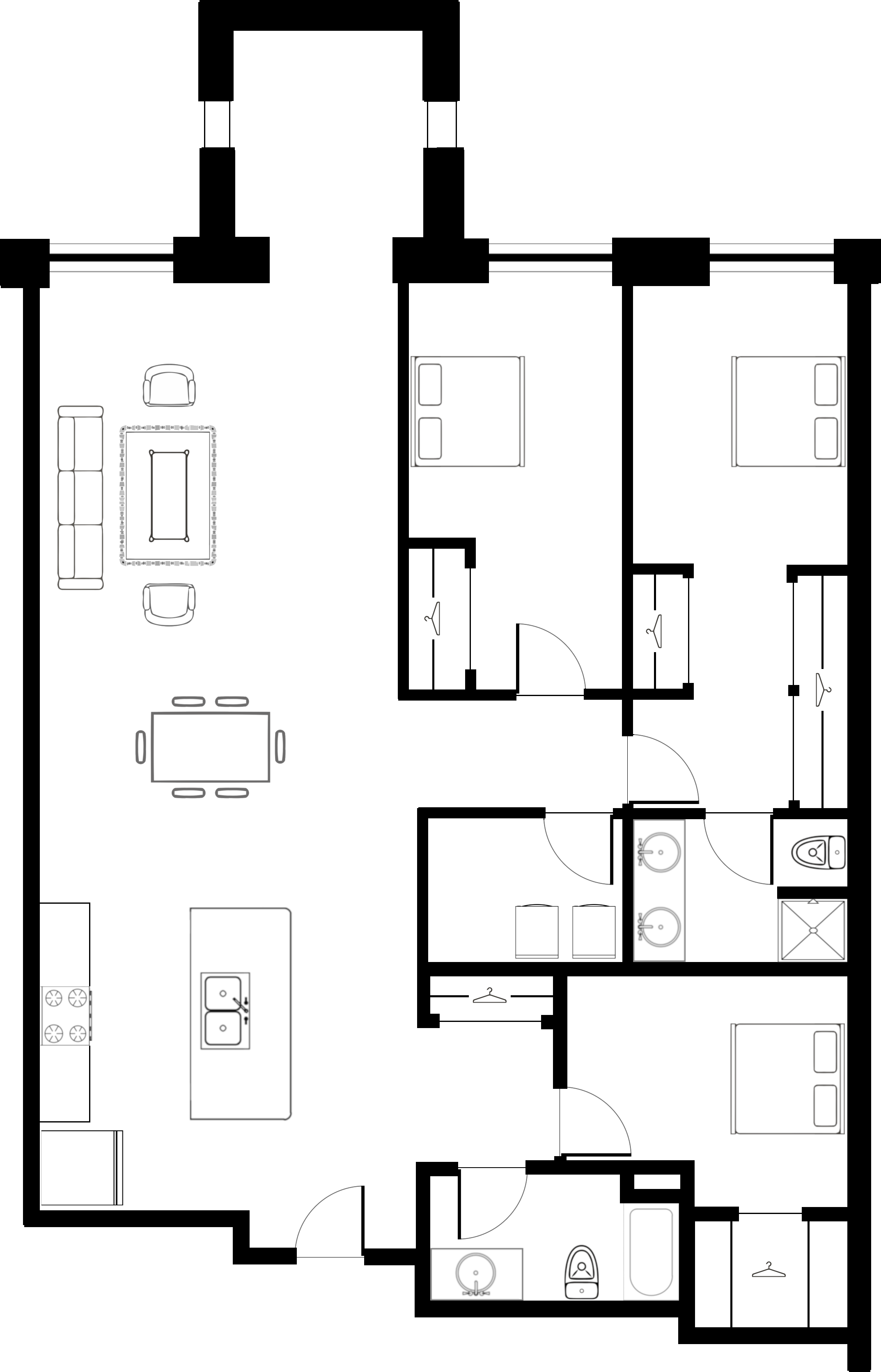 Apartments 108, 208 & 308