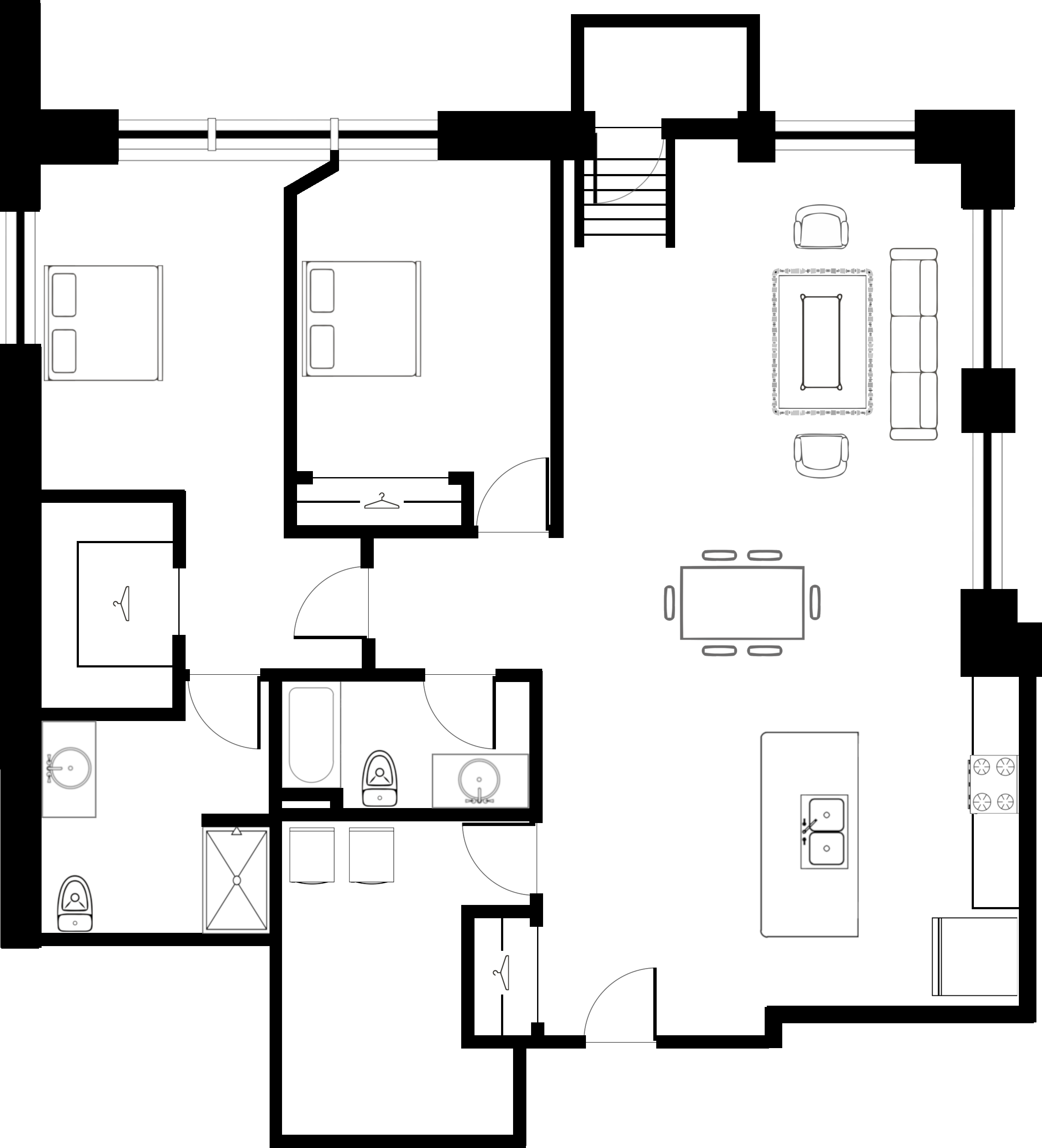 Apartments 203 & 303
